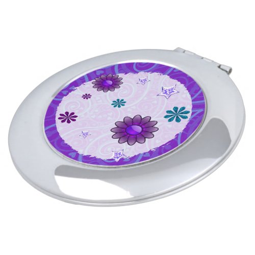 Wysteria Jeweled 3D Compact Mirror