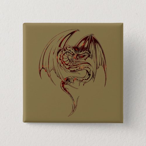 Wyvern Dragon Are Fantasy Mythical Creatures Button