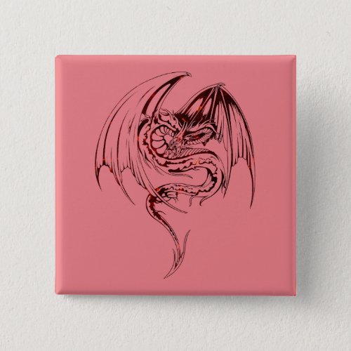Wyvern Dragon Are Fantasy Mythical Creatures Button