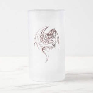Wyvern Dragon Are Fantasy Mythical Creatures Frosted Glass Beer Mug