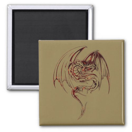 Wyvern Dragon Are Fantasy Mythical Creatures Magnet