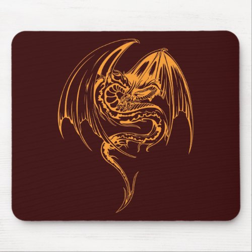 Wyvern Dragon Are Fantasy Mythical Creatures Mouse Pad