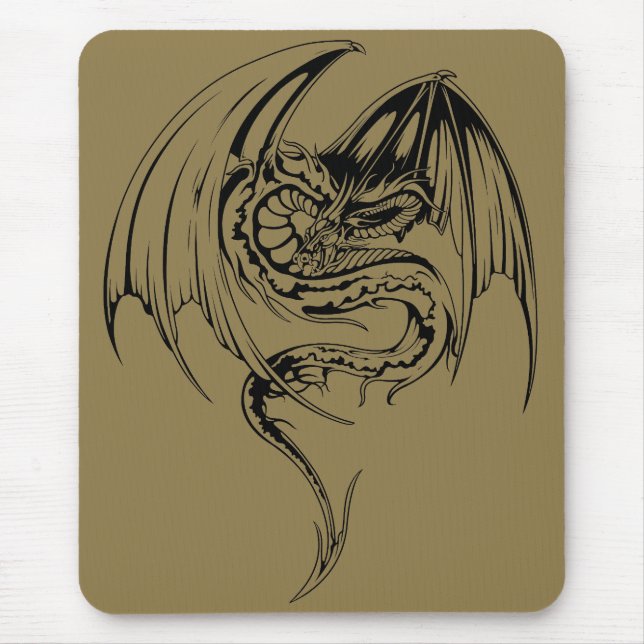 Wyvern Dragon Are Fantasy Mythical Creatures Mouse Pad (Front)