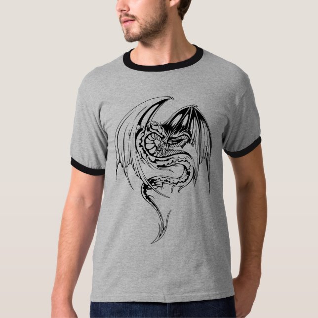 Wyvern Dragon Are Fantasy Mythical Creatures T-Shi T-Shirt (Front)