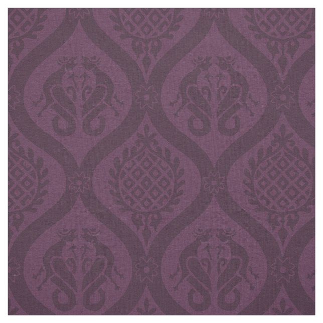 Wyvern Ogee, Aubergine Fabric (Swatch)