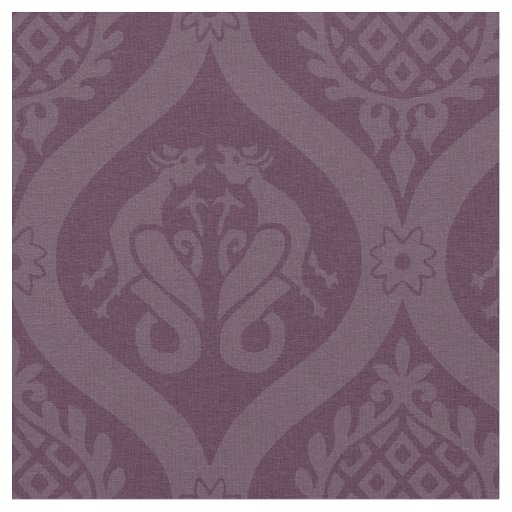 Wyvern Ogee, Aubergine Fabric