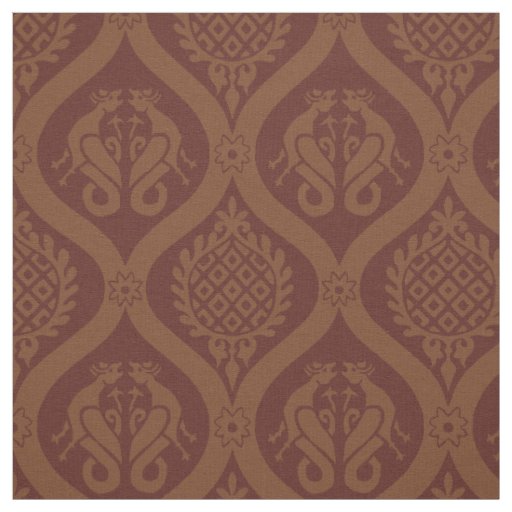 Wyvern Ogee, Dark Ambers Fabric