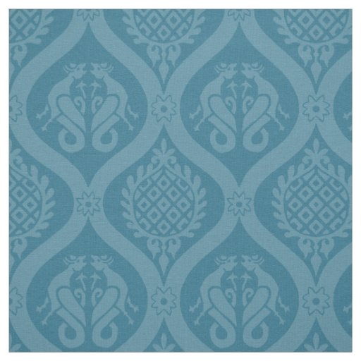 Wyvern Ogee, Turquoise Fabric