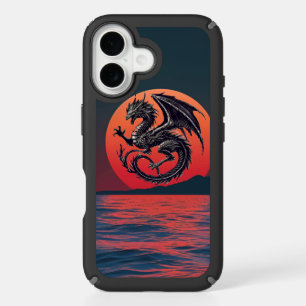 Wyvern Soaring Over Sunset Ocean iPhone 16 Case