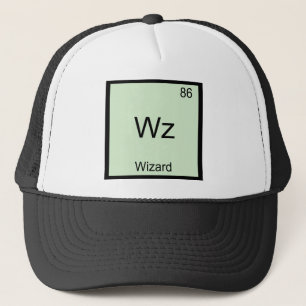 Wz - Wizard Funny Element Chemistry Symbol T-Shirt Trucker Hat