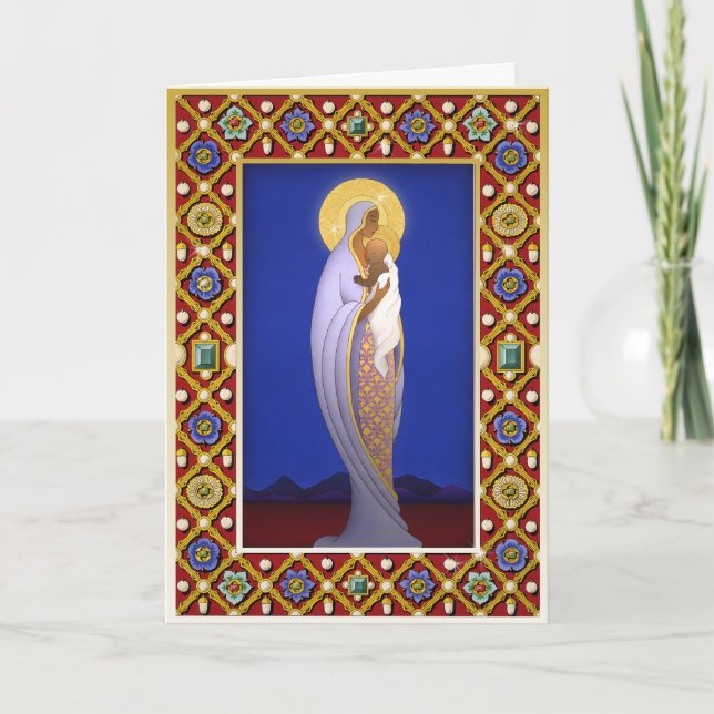 X006 Jeweled Madonna Holiday Card (Front)