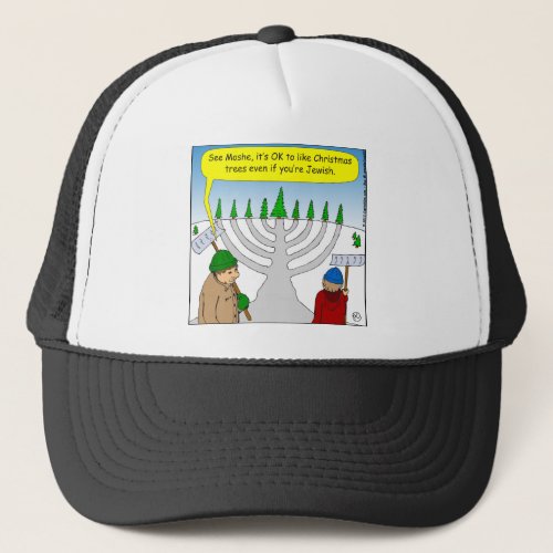 x04 Jews like Christmas too _ cartoon Trucker Hat