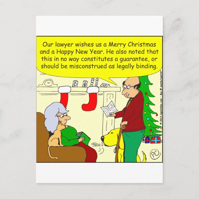 x08 Christmas card from our lawyer - cartoon (Front)