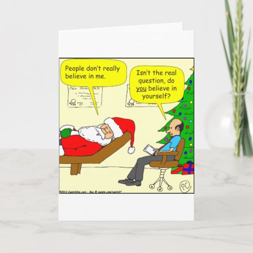 x19 beleive in yourself cartoon holiday card