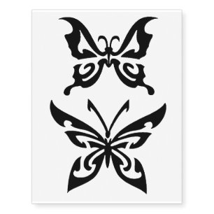 x2 butterfly temporary tattoo