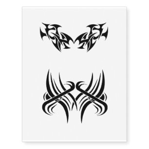 x2 tribal temporary tattoo
