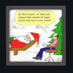 x30 Santa talks to his therapist - Cartoon Gift Box<br><div class="desc">Ever wonder what Santa is thinking? Sugar plums...  dancing in his head.</div>