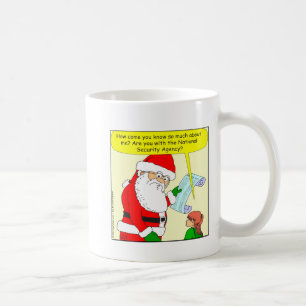x43 santa works for NSA cartoon Coffee Mug