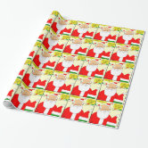 North Pole Santa Map Wrapping Paper