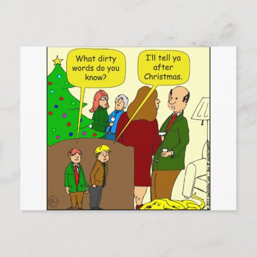 x94 dirty words 1 cartoon postcard