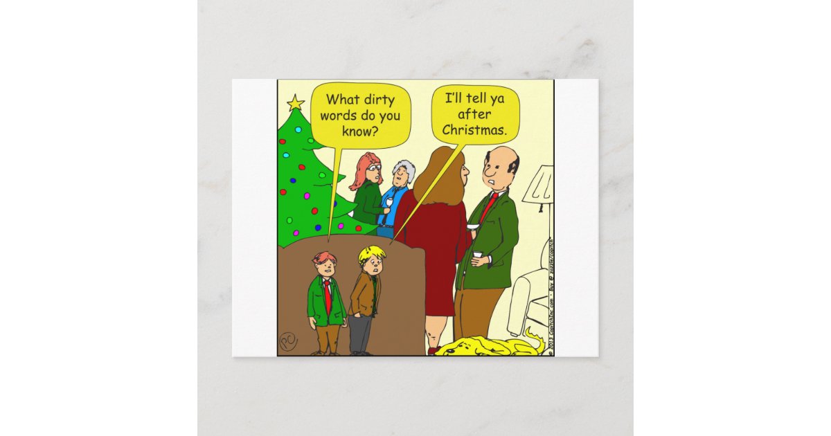 x94 dirty words 1 cartoon postcard Zazzle