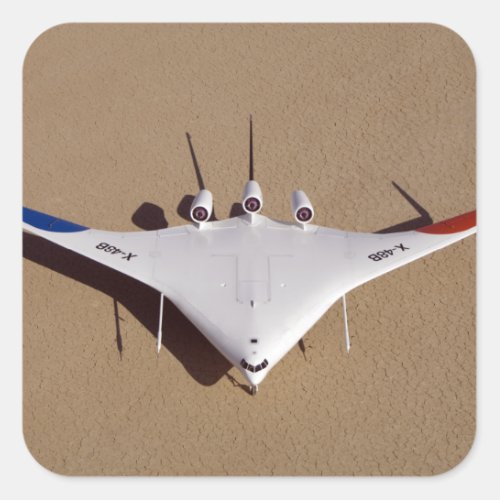 X_48B Blended Wing Body unmanned aerial vehicle 3 Square Sticker