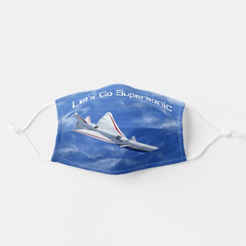 X_59 Low Boom Supersonic Jet Aircraft Adult Cloth Face Mask