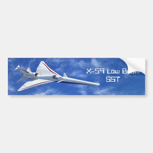 X_59 Low Boom Supersonic Jet Aircraft Bumper Sticker