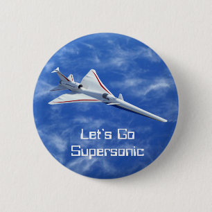 X-59 Low Boom Supersonic Jet Aircraft Button