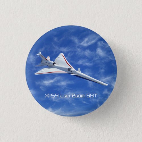 X_59 Low Boom Supersonic Jet Aircraft Button