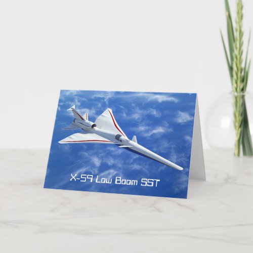 X_59 Low Boom Supersonic Jet Aircraft Card