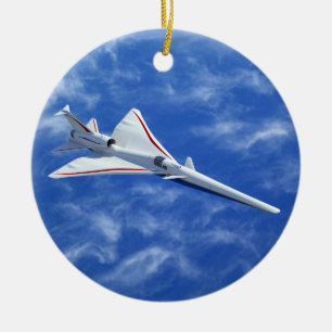 X-59 Low Boom Supersonic Jet Aircraft Ceramic Ornament