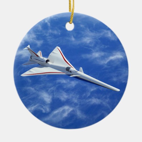 X_59 Low Boom Supersonic Jet Aircraft Ceramic Ornament
