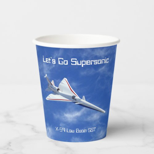 X_59 Low Boom Supersonic Jet Aircraft Paper Cups
