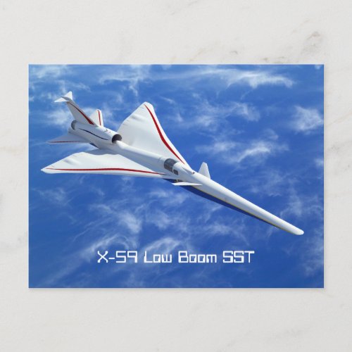 X_59 Low Boom Supersonic Jet Aircraft Postcard