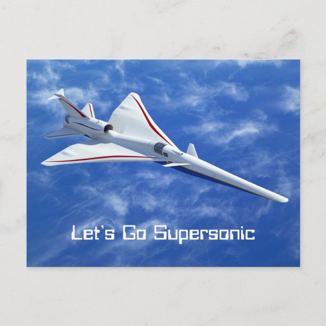 X-59 Low Boom Supersonic Jet Aircraft Postcard (Front)