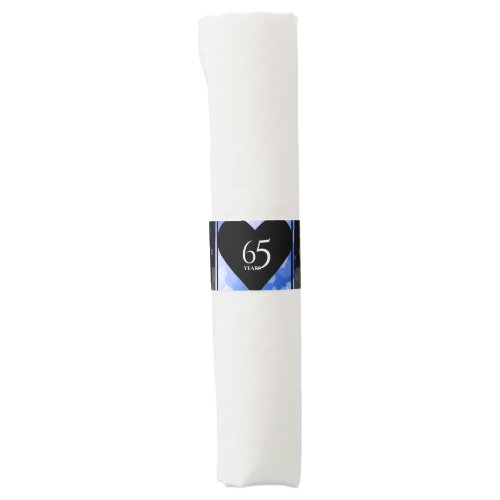 X  65th Sapphire Wedding Anniversary Monogram Napkin Bands