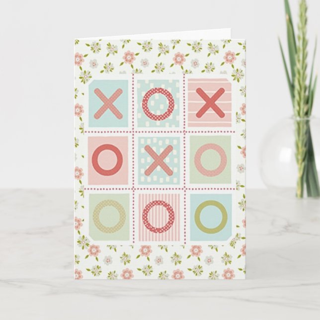 X And O Mothers Day Game Card (Front)