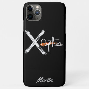 X Ception Cool Black and White Custom Name iPhone 11 Pro Max Case