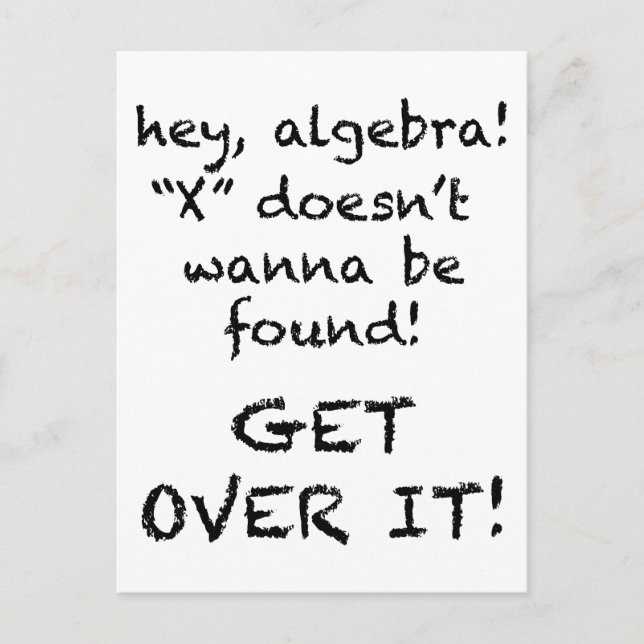 X Doesn’t Wanna Be Found Postcard (Front)