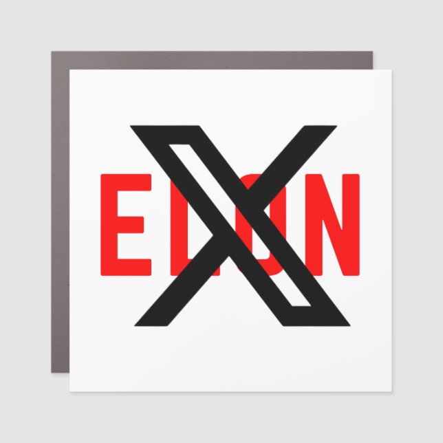 X ELON CAR MAGNET (Front)