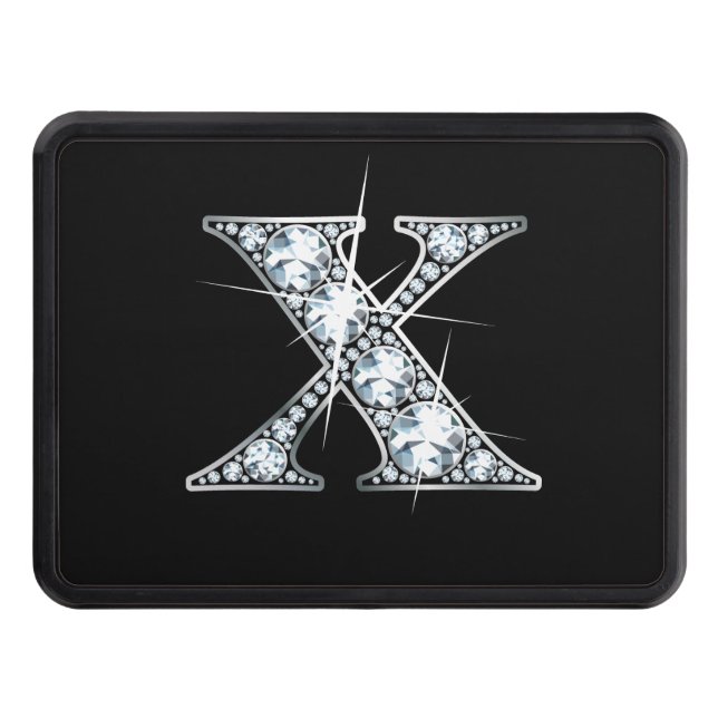 X Faux-"Diamond Bling" Trailer Hitch Cover (Front)
