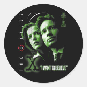 X-Files I Want to Believe Classic Round Sticker