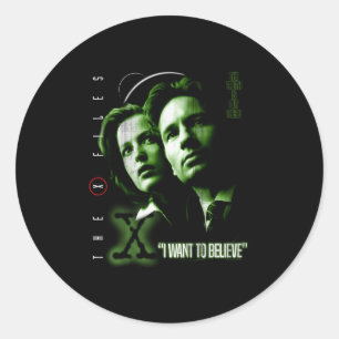 X-Files I Want To Believe Classic Round Sticker