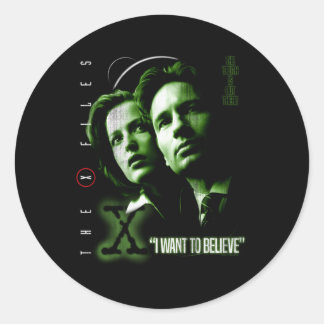 X-Files I Want To Believe Classic Round Sticker