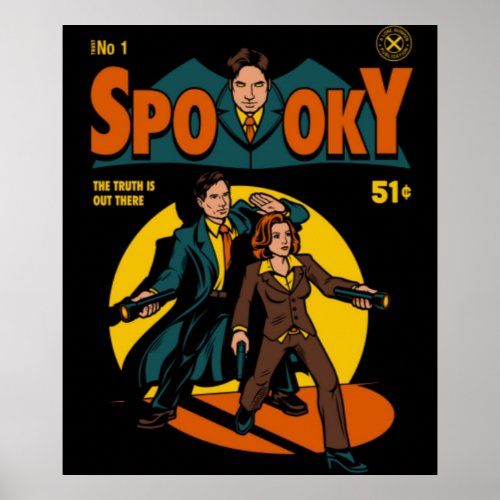 X Files Spooky Comic Poster