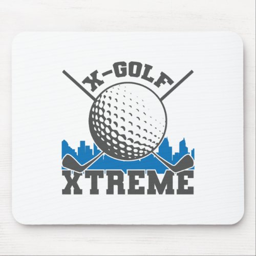 X_Golf Xtreme Golf Ball and Golf Club Mouse Pad
