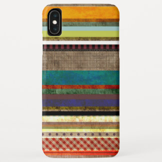 X Grungy striped art iPhone XS Max Case