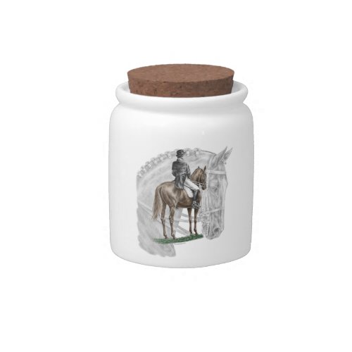 X_Halt Salute Dressage Horse Candy Jar