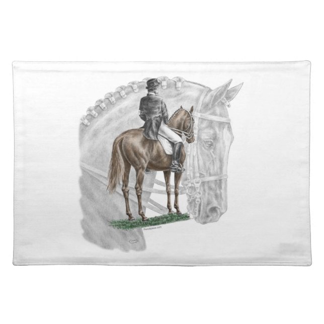 X-Halt Salute Dressage Horse Cloth Placemat (Front)